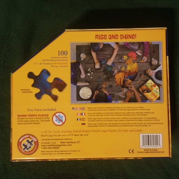 rooster jigsaw puzzle with irregular pieces - Picture 2 of 2